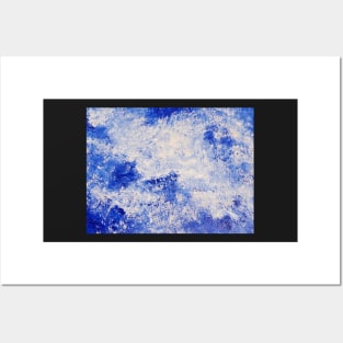 Splash Of Blue acrylic painting by Tabitha Kremesec Posters and Art